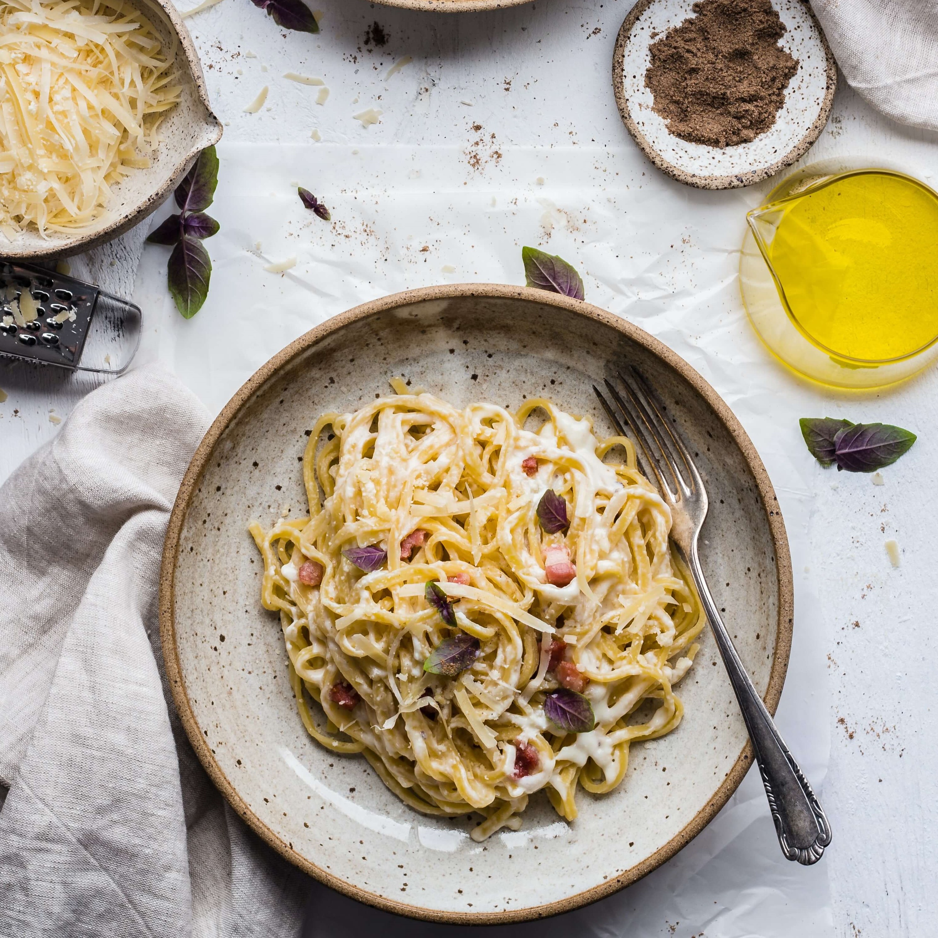 Hake and Crab Linguini